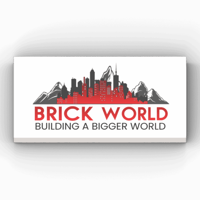 2x4 Fliese/Tile "Brick World Logo"