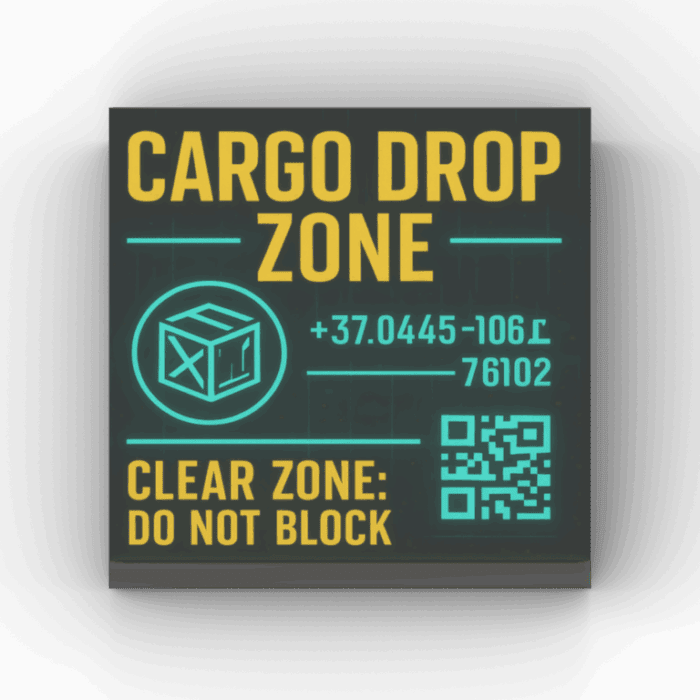 2x2 Fliese/Tile Brickpunk "Cargo Drop Zone"