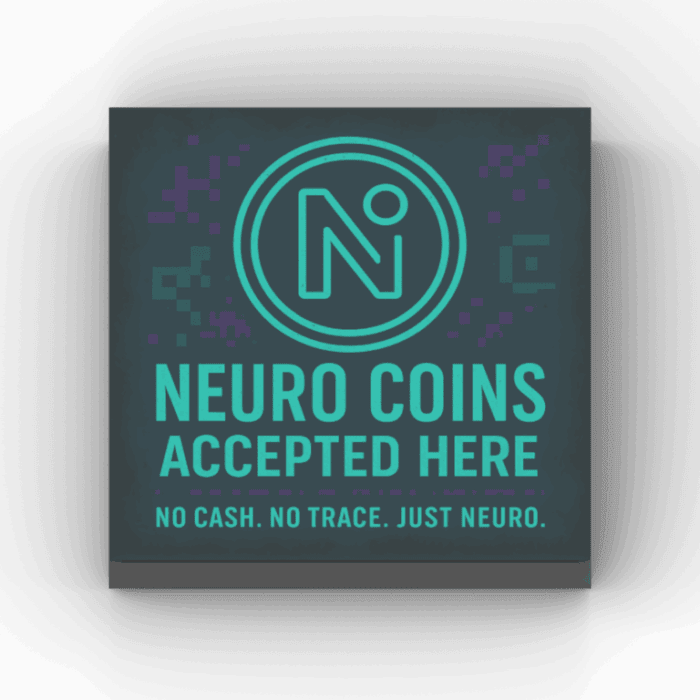 2x2 Fliese/Tile Brickpunk "Neuro Coins Accepted"