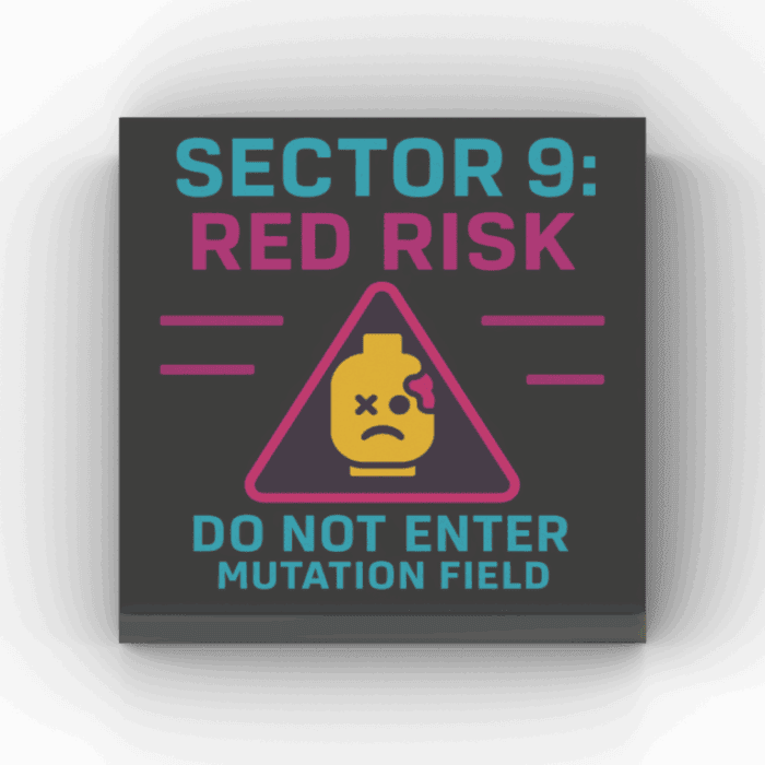 2x2 Fliese/Tile Brickpunk "Sector 9 Red Risk"