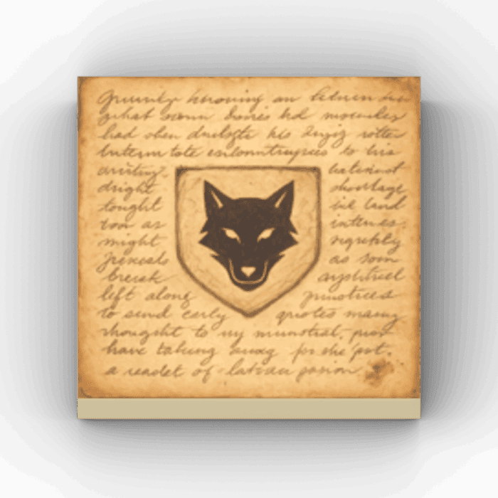 2x2 Fliese/Tile Wolfblood "Journal"