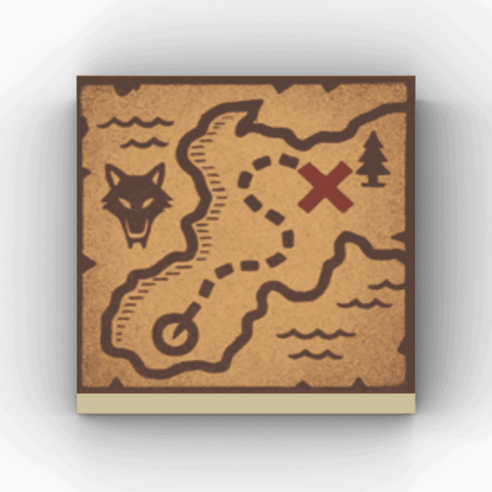 2x2 Fliese/Tile Wolfblood "Secret Map"