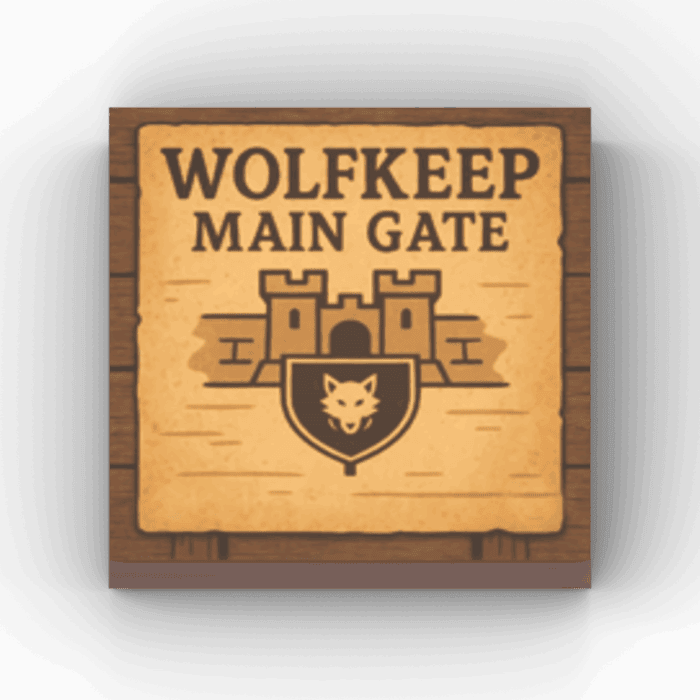 2x2 Fliese/Tile Wolfblood "Wolfkeep Main Gate"