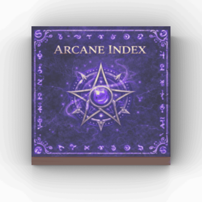 2x2 Fliese/Tile Kingdoms Buch "Arcane Index"
