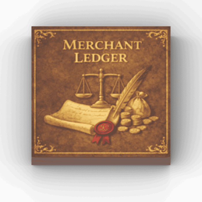 2x2 Fliese/Tile Kingdoms Buch "Merchant Ledger"