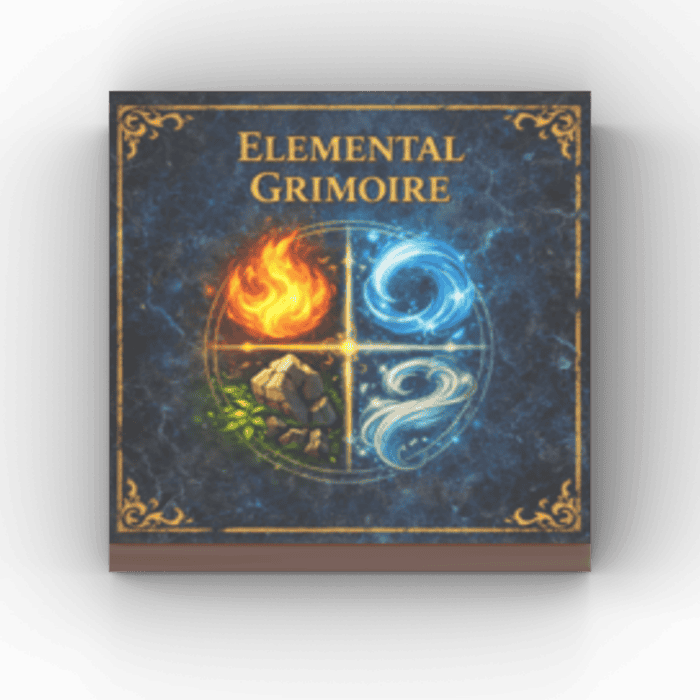 2x2 Fliese/Tile Kingdoms Buch "Elemental Grimoire"