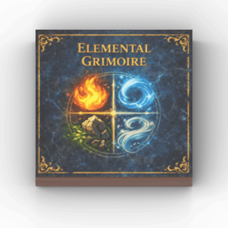 2x2 Fliese/Tile Kingdoms Buch "Elemental Grimoire"