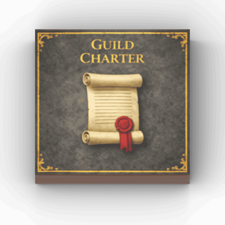 2x2 Fliese/Tile Kingdoms Buch "Guild Charter"