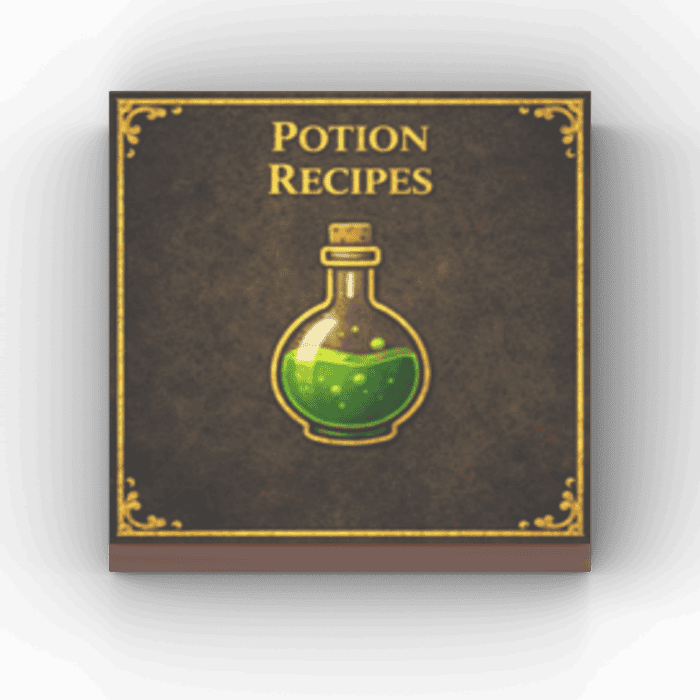2x2 Fliese/Tile Kingdoms Buch "Potion Recipes"
