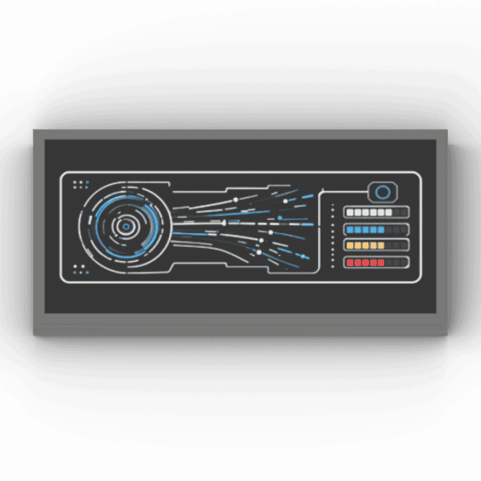 2x4 Fliese/Tile Space Wars "Big Scan Panel"