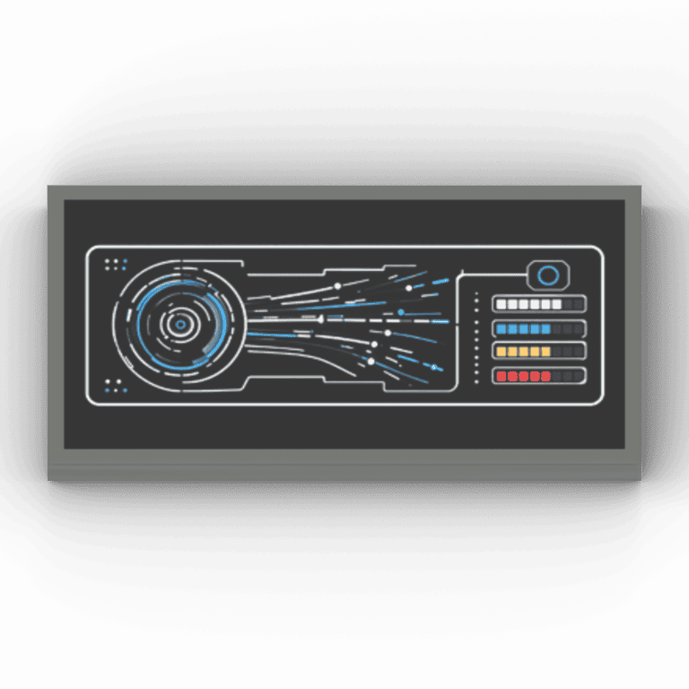 2x4 Fliese/Tile Space Wars "Big Scan Panel"
