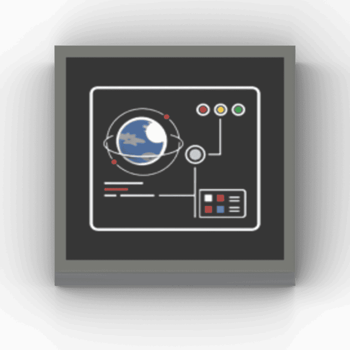 2x2 Fliese/Tile Space Wars "Planet Panel"