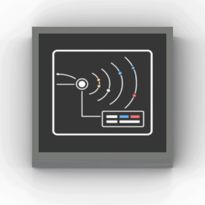 2x2 Fliese/Tile Space Wars "Scan Panel"
