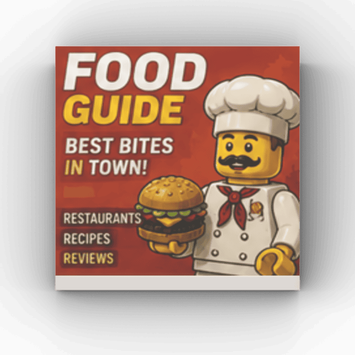 2x2 Fliese/Tile City Zeitschrift "Food Guide"