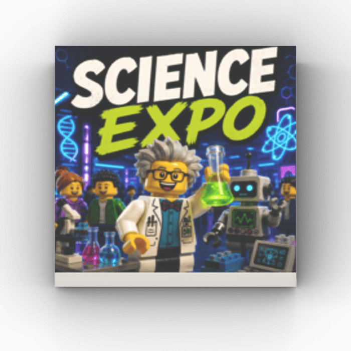 2x2 Fliese/Tile City Plakat "Science Expo"