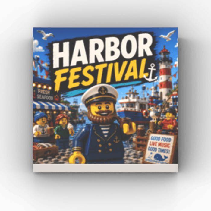 2x2 Fliese/Tile City Plakat "Harbor Festival"