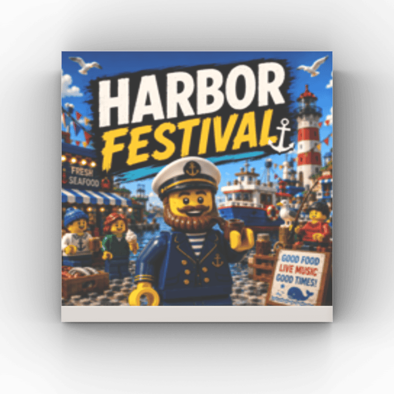 2x2 Fliese/Tile City Plakat "Harbor Festival"