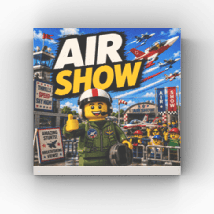 2x2 Fliese/Tile City Plakat "Air Show"