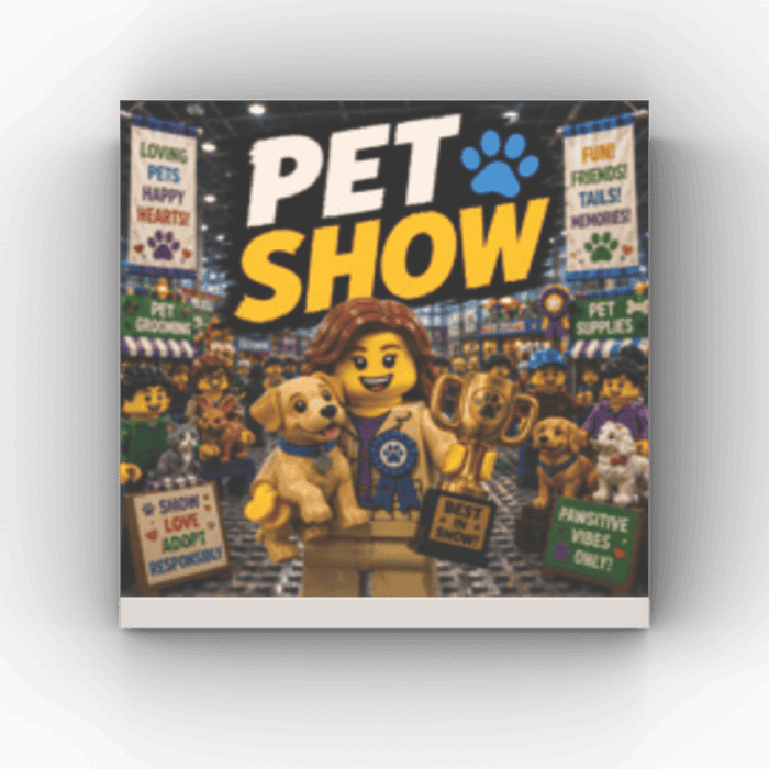 2x2 Fliese/Tile City Plakat "Pet Show"