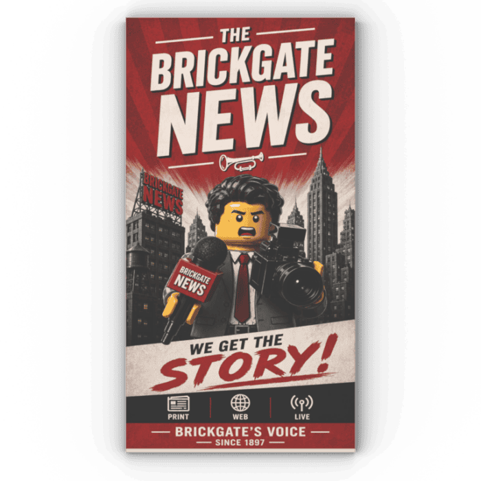 8x16 Fliese/Tile City Plakat "Brickgate News" (Typ A)